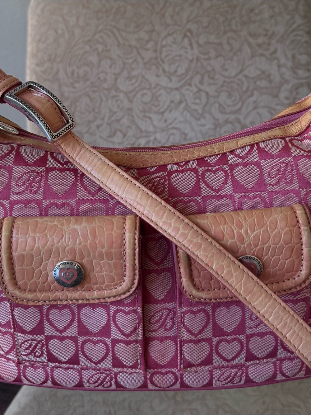 Brighton Y2K Pink Heart Shoulder Bag